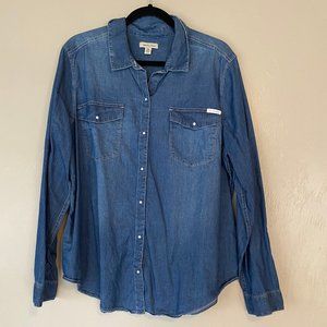 Calvin Klein Jeans Chambray Jean Shirt Sz XXL